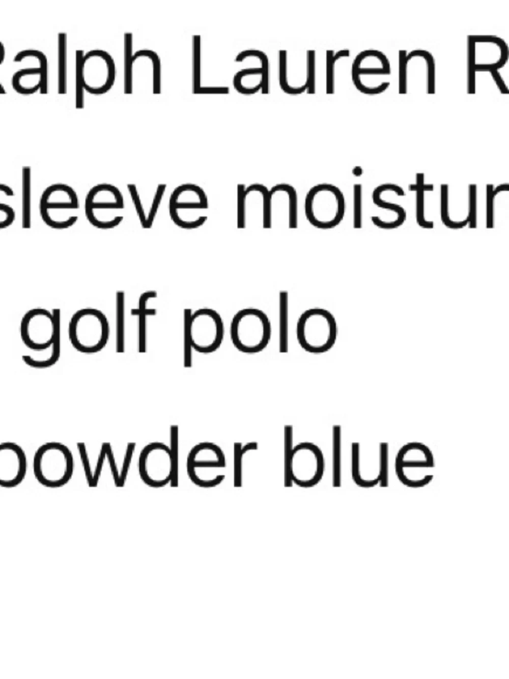 Ralph Lauren RLX Golf Polo Men’s XL Long Sleeve Performance Light Blue